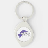 Porte-clés Silhouette main Anteater violet (Devant)