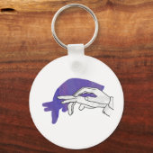 Porte-clés Silhouette main Anteater violet (Recto)