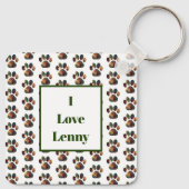 Porte-clés Silhouette Paw Animal Thanksgiving White Photo (Dos)