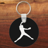 Porte-clés Silhouette Porte - clé blanc sur noir (Recto)