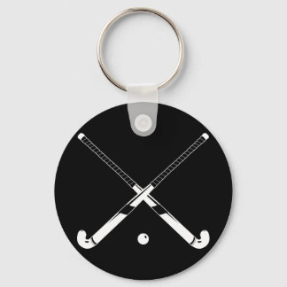 Porte-clés Silhouette Porte - clé de hockey sur gazon noir