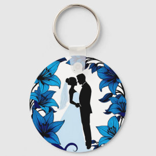 Porte-clés Silhouette romantique d'un couple