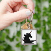 Porte-clés Silhouette Unicorne (main)