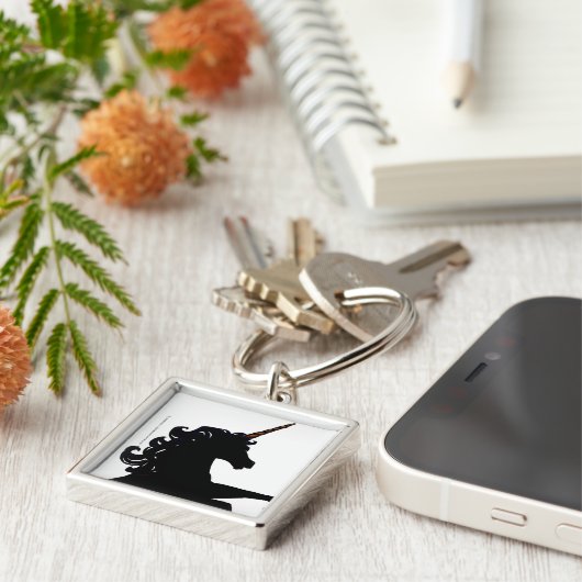 Porte-clés Silhouette Unicorne (Côté)