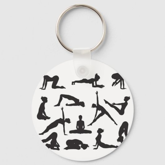Porte-clés Silhouette Yoga pose (Recto)