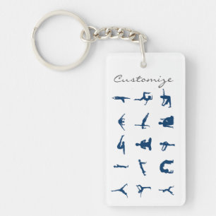 Porte-clés Silhouette Yoga Pose Thunder_Cove