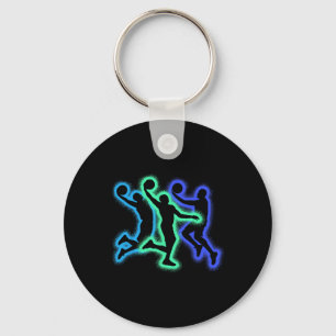 Porte-clés Silhouettes de joueurs de basket dunkant Hommes Si