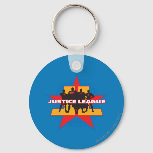 Porte-clés Silhouettes de la Ligue de Justice et Arrière - pl (Recto)