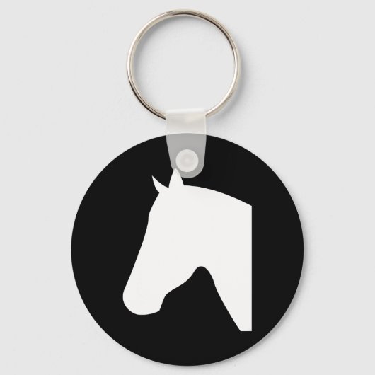 Porte-clés Silhouettes de tête de cheval1 (Recto)