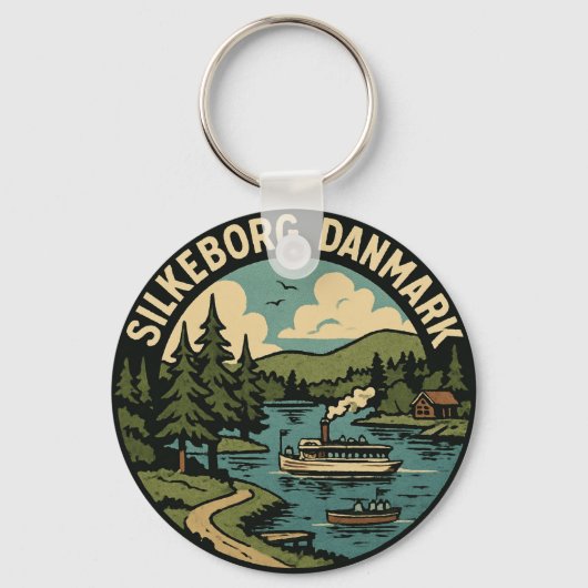 Porte-clés Silkeborg Danemark Lac (Recto)