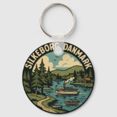 Porte-clés Silkeborg Danemark Lac (Verso)