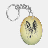 Porte-clés Silken Windhound esquisse (Devant gauche)