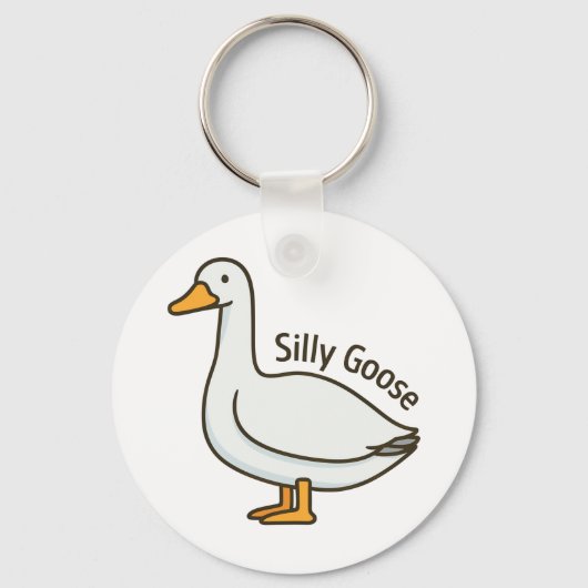 Porte-clés Silly Goose Funny Cartoon Goose (Recto)