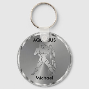 Porte-clés Silver Aquarius ♒ the Water Bearer - Zodiac Sign
