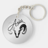 Porte-clés Silver Aries le bélier Zodiac (Dos)