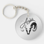 Porte-clés Silver Aries le bélier Zodiac (Devant)