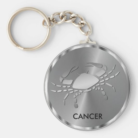 Porte-clés Silver Cancer ♋ the Crab - Zodiac Sign (Devant)