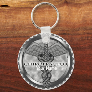 Porte-clés Silver Chiropractor custom name keychain