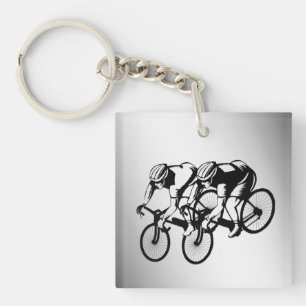 Porte-clés Silver de course à vélo