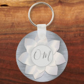 Porte-clés Silver Elegant Lotus OM (Verso)