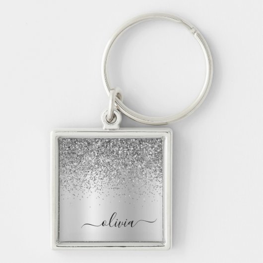 Porte-clés Silver Glitter Glam (Devant)