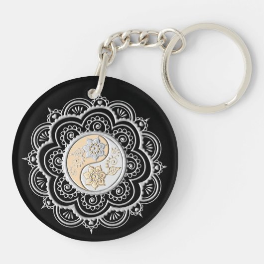 Porte-clés Silver & Gold Mandala (Dos)