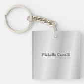Porte-clés Silver Grey Professionnel Unique Classique Simple (Devant)