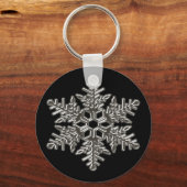 Porte-clés Silver Metal Deco Snow Fall Snowflakes (Recto)