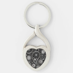 Porte-clés Silver paisley