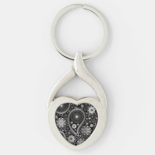 Porte-clés Silver paisley (Devant)