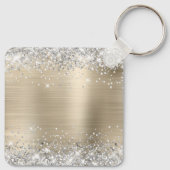Porte-clés Silver Parties scintillant Lumière Or Huile Fancy  (Dos)