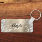 Porte-clés Silver Parties scintillant Lumière Or Huile Fancy (Recto)