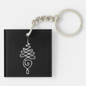 Porte-clés Silver Unalome (Dos)