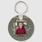 Porte-clés Silverglitter photo 20e anniversaire ajouter nom d (Verso)