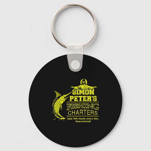 Porte-clés Simon Peter's Fishing Charters Funny Jesus Christ  (Recto)