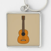 Simple Acoustic Guitar Cartoon