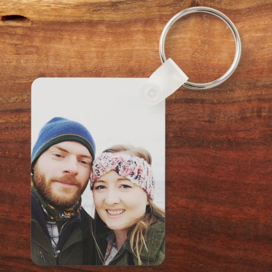 Porte-clés Simple Ajouter votre photo (Verso)
