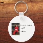 Porte-clés simple Ajouter votre photo texte mémorial gardien (Verso)