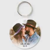 Porte-clés Simple anniversaire Valentines Jour photo (Recto)