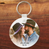 Porte-clés Simple anniversaire Valentines Jour photo (Recto)