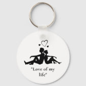 Porte-clés Simple anniversaire Valentines Jour photo (Verso)