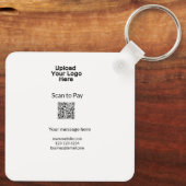 Porte-clés Simple balayage minimal pour payer Ajouter un logo (Verso)