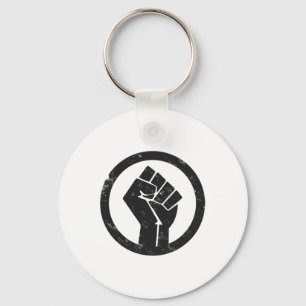 Porte-clés Simple Black Life Matériau de protestation Power P