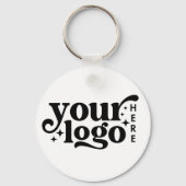 Porte-clés Simple Business Logo Code QR de l'entreprise promo (Recto)