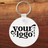 Porte-clés Simple Business Logo QR Code Company Promotional  (Recto)