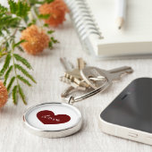 Porte-clés Simple coeur rouge mignon amour (Côté)