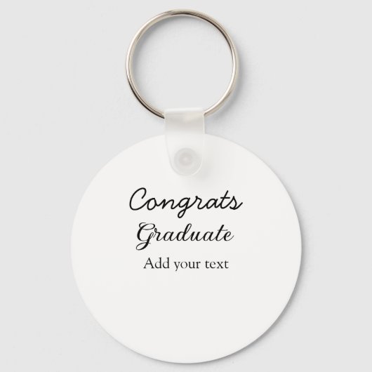 Porte-clés Simple congratulation graduation add your (Recto)