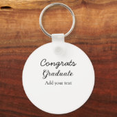 Porte-clés Simple congratulation graduation add your (Recto)