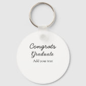 Porte-clés Simple congratulation graduation add your (Verso)