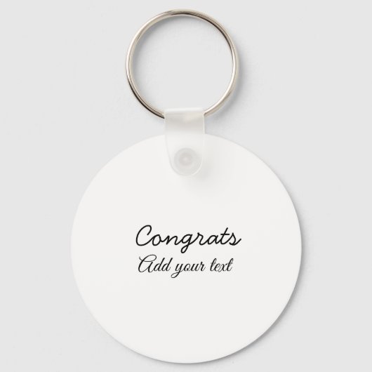 Porte-clés Simple congratulation graduation add your (Recto)